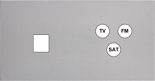 Façade désir alu mat double horizontale 1 media tv-fm-sat