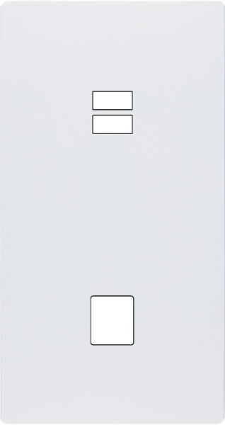 Façade "m" blanc mat double verticale 1 chargeur usb  sans vis