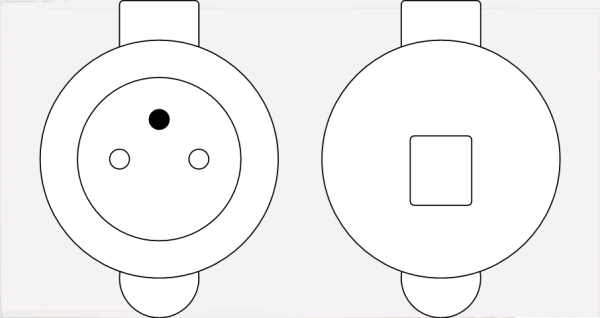 Façade confidence laiton blanc email double prise de sol prise 2p+t 1 emplacement pour chargeur usb ou média