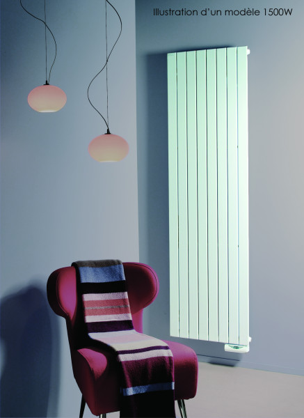 Radiateur électrique 1000W Acova Fassane THX tubulaire vertical blanc H1848mm