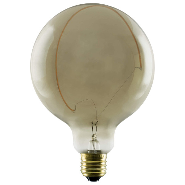 Led illusion globe 125 crescent slanting, ampoule led, fumée, e27, 6 w, 1900 k