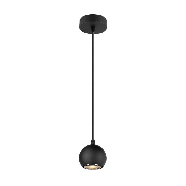 Light eye® 90, suspension, gu10, longueur susp. 150 cm, 1x max. 6 w, noir mat