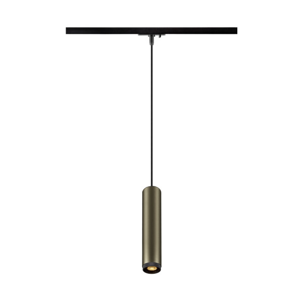 Grip! l, suspension, gu10, longueur susp. 200 cm, 1x max. 6 w, bronze / noir