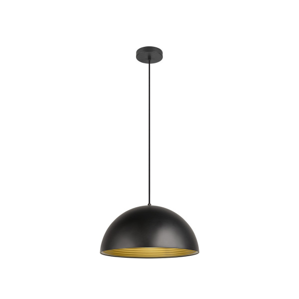 Forchini m 40, suspension, e27, longueur 150 cm, 1x max. 40 w, noir mat/doré mat