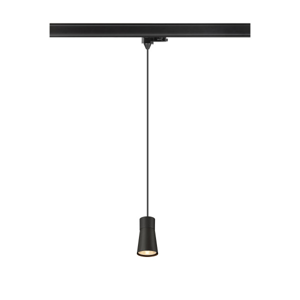 Puri 2.0 cone, suspension, gu10, longueur 200 cm, 1x max. 6 w, noir