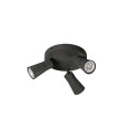 Puri 2.0 cone, plafonnier et applique en saillie, rond, 3x max. 6 w gu10, noir