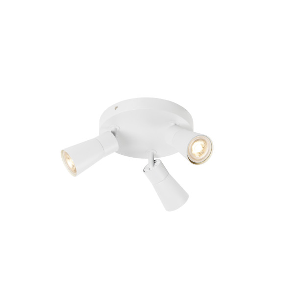 Puri 2.0 cone, plafonnier et applique en saillie, rond, 3x max. 6 w gu10, blanc