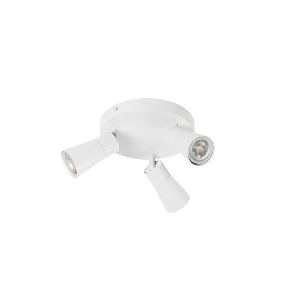 Puri 2.0 cone, plafonnier et applique en saillie, rond, 3x max. 6 w gu10, blanc