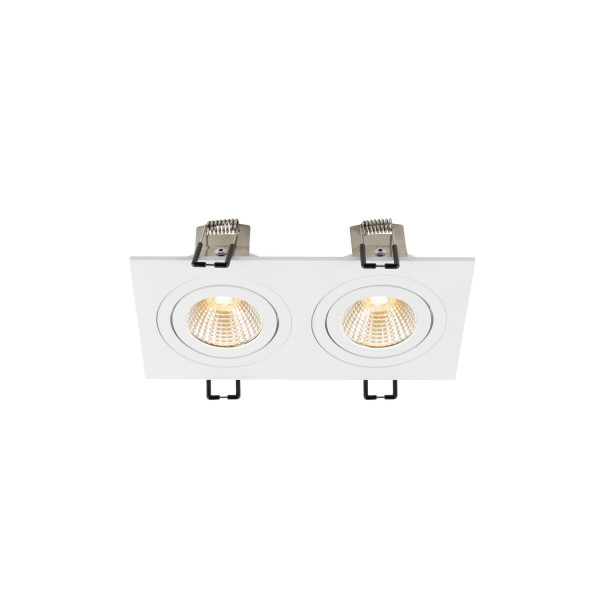 New tria® 155, plafonnier, carré, 2700 k, deux ampoules, phase, 38°, blanc