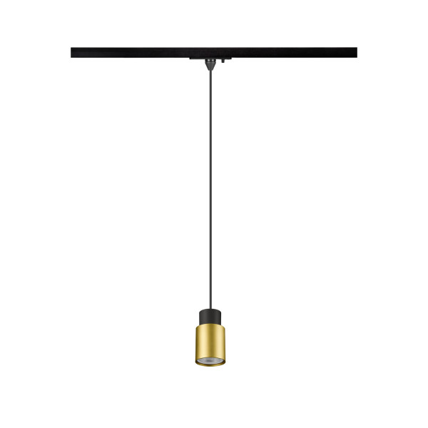 Puri 2.0 tube, suspension, gu10, longueur susp. 200 cm, 1x max. 6 w, noir / doré