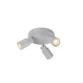 Puri 2,0 tube, applique murale et plafonnier, rond, 3x max. 6 w gu10, gris