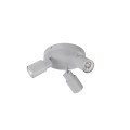 Puri 2,0 tube, applique murale et plafonnier, rond, 3x max. 6 w gu10, gris