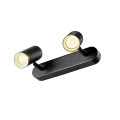 Noblo®, plafonnier et applique, double, rond, 2-3k, 15 w, dim to warm, 36°, noir