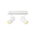 Noblo®, plafonnier et applique, double, rond, 3000 k, 12 w, phase, 32°, blanc