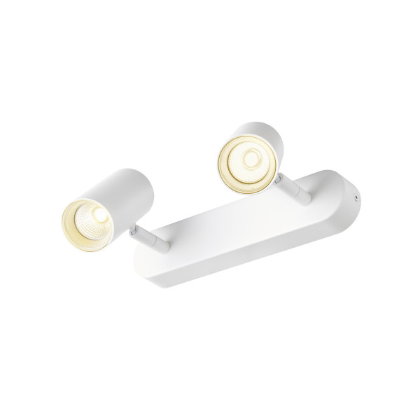 Noblo®, plafonnier et applique, double, rond, 3000 k, 12 w, phase, 32°, blanc