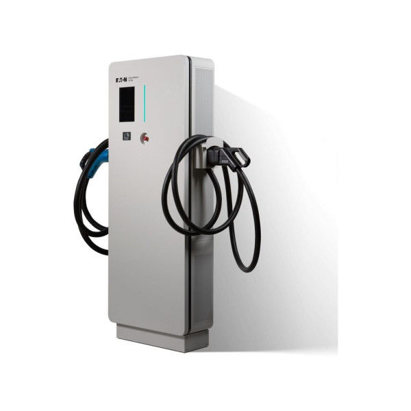 Borne de recharge rapide eaton green motion dc 44kw, rj45, rfid, ccs + chademo