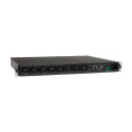 Pdu monophasé switched 3,7 kw, 8 prises c13, entrée c20, montage en rack 1u