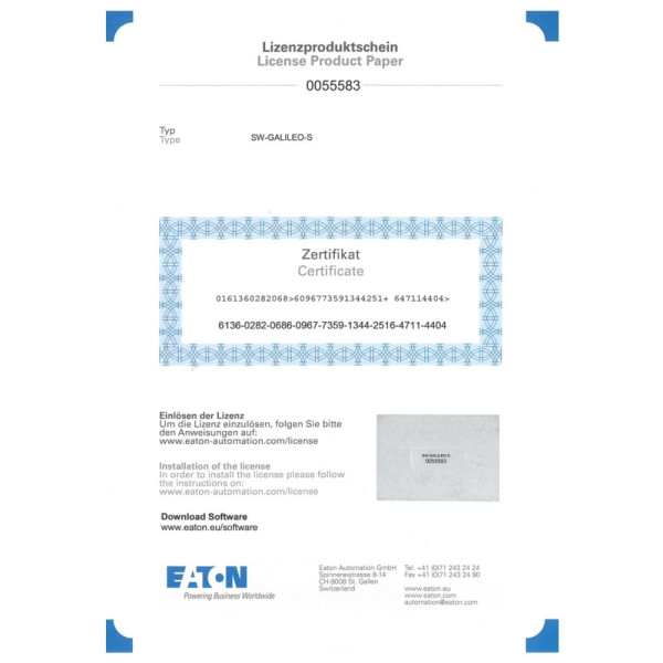 Logiciel de visualisation, cd, galileo, licence monoposte (SW-GALILEO-S)