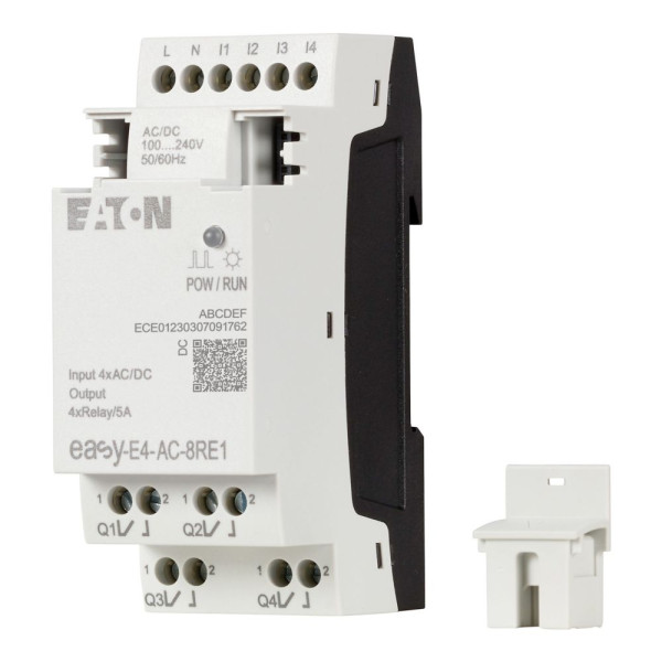 Extension e/s, 100-240 v ac/dc, 4 entrées tor, 4 sorties relais (EASY-E4-AC-8RE1)