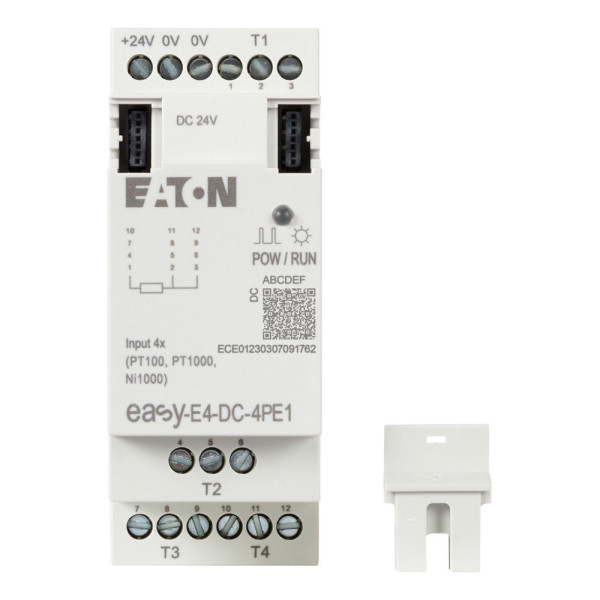 Extension e/s, 4 entrées température, 3 fils, pt100/1000/ni1000, (EASY-E4-DC-4PE1)