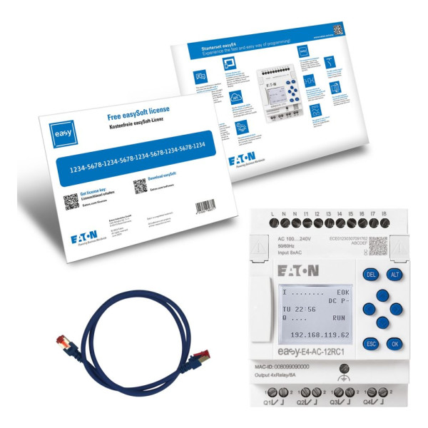 Kits de démarrage easye4 (sorties relais), version ac (EASY-BOX-E4-AC1)