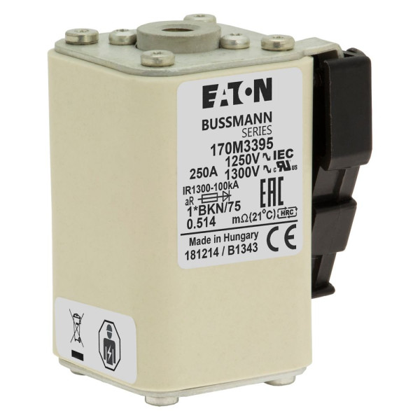 Fuse 250a 1250v 1*bkn/75 ar cu 