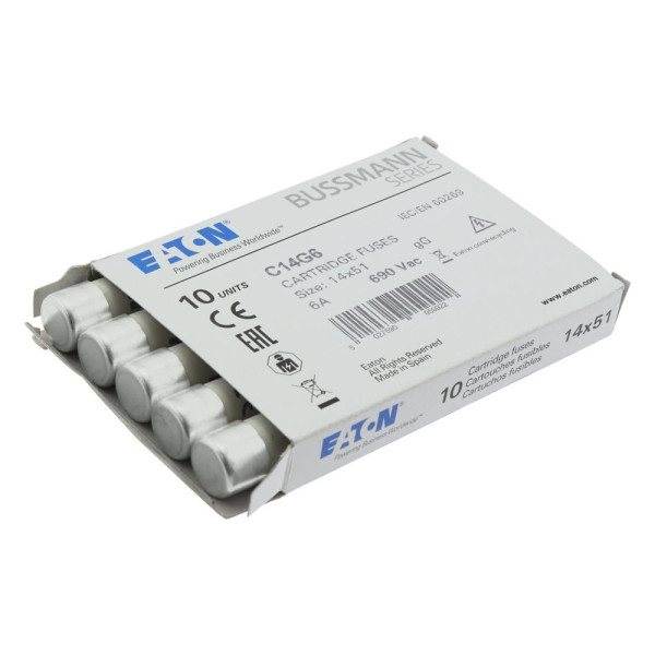 Cylindrical fuse 14 x 51 6a gg 690v ac 