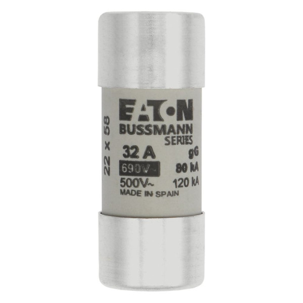 Cylindrical fuse 22 x 58 32a gg 690v ac 