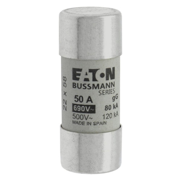 Cylindrical fuse 22 x 58 50a gg 690v ac 