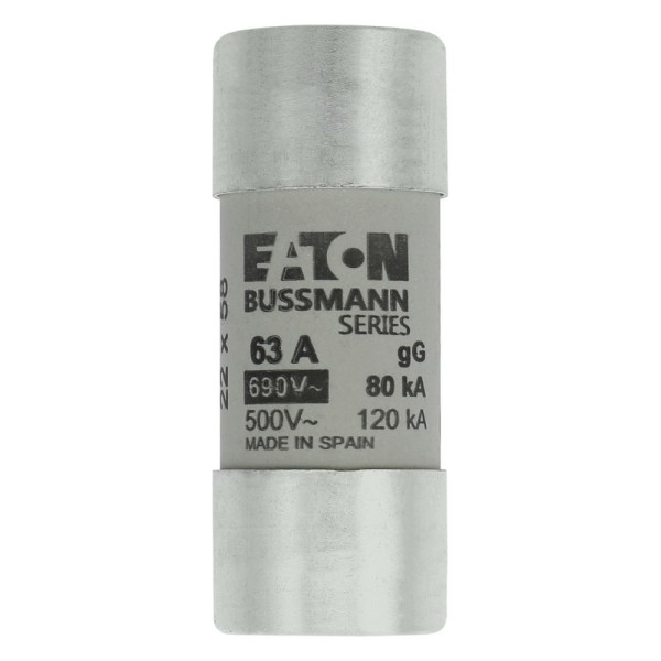 Cylindrical fuse 22 x 58 63a gg 690v ac 