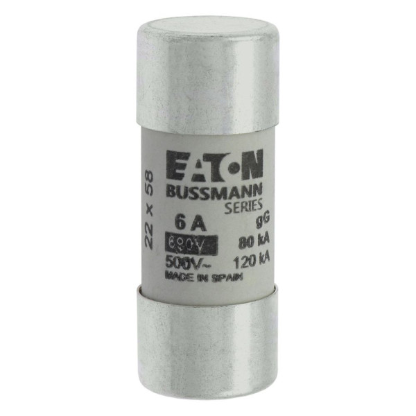 Cylindrical fuse 22 x 58 6a gg 690v ac 