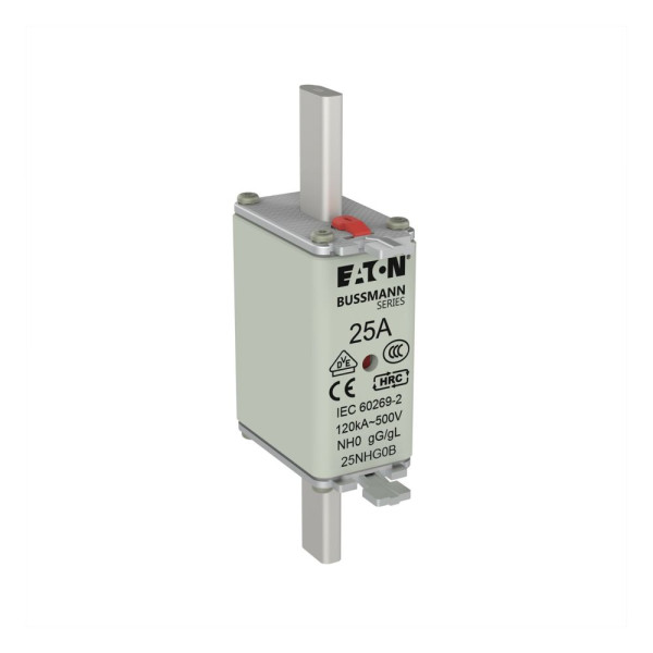 Nh fuse 25a 500v gg/gl size 0 