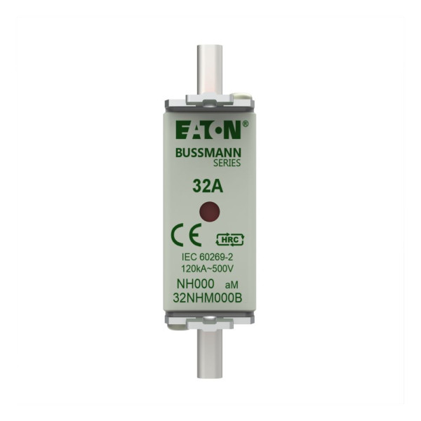 Nh fuse 32amp 500v am size 000 dual ind 