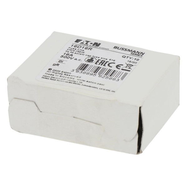 Fuse 16a di/e16 gr 500vac 