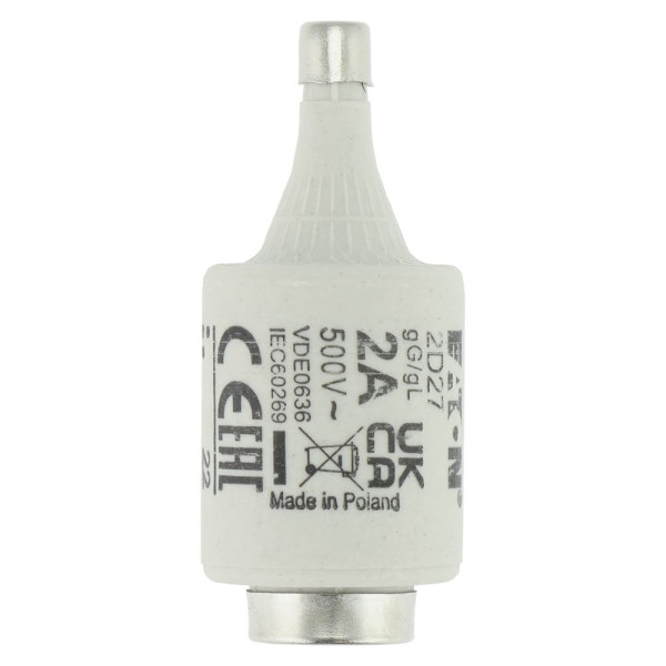 Fuse-d2 2a t gl/gg 500vac e27 