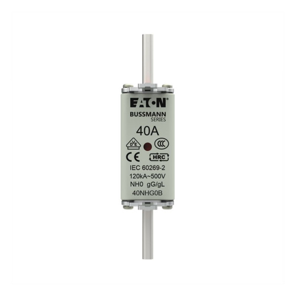 Nh fuse 40a 500v gg/gl size 0 