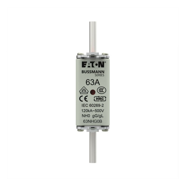 Nh fuse 63a 500v gg/gl size 0 