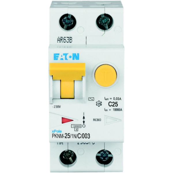 Disj. diff. Pknm 1p+n - 25a 30ma/cbe c/ac (PKNM-25/1N/C/003-MW)