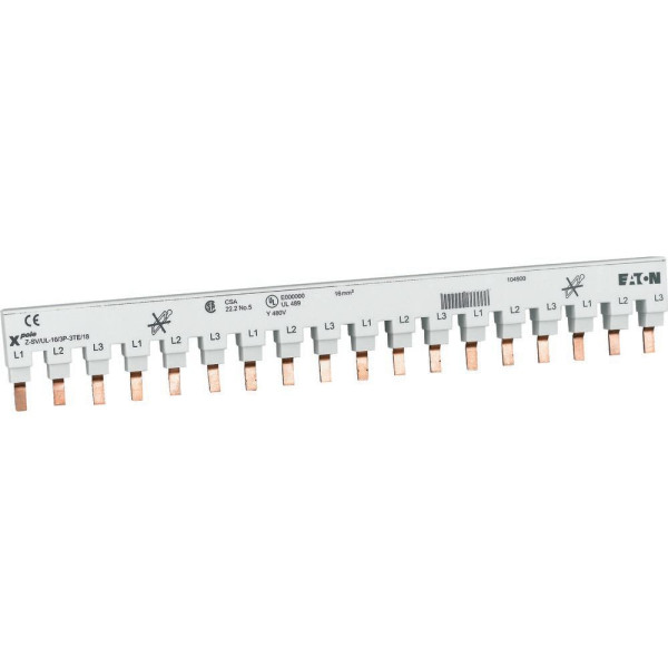 Barre de pontage, 1phase, 18 module, pour faz-na, faz-rt (Z-SV/UL-16/1P-1TE/18)