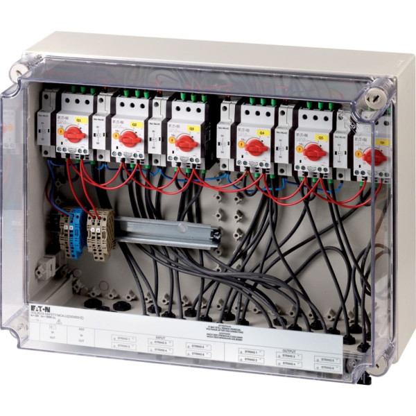 Interrupteur pompiers, pour 6 chaînes, 30a, mc4 (SOL30X6-SAFETY-MC4-U(230V50HZ))