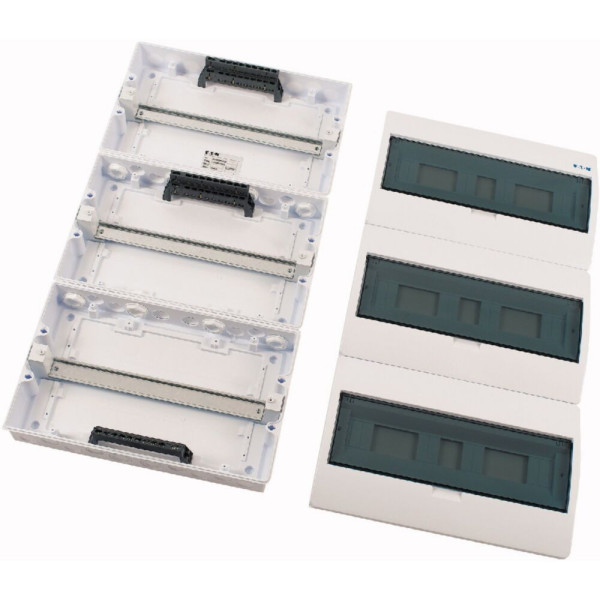 Coffret en saillie ip40, 3 rangées, 54 mod, porte transparente (BC-O-3/54-ECO)