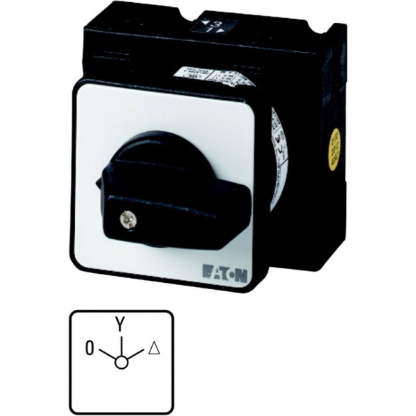 Commutateur étoile-triangle, cont.: 8, 32a, 0-y-d, 60°, à accrochage, encastré (T3-4-8410/E)