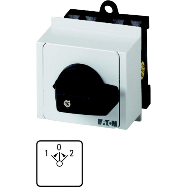 Inverseur, contacts: 6, 20a, 2>0<1, 45°, à rappel, encastré en tableau modulaire (T0-3-8216/IVS)