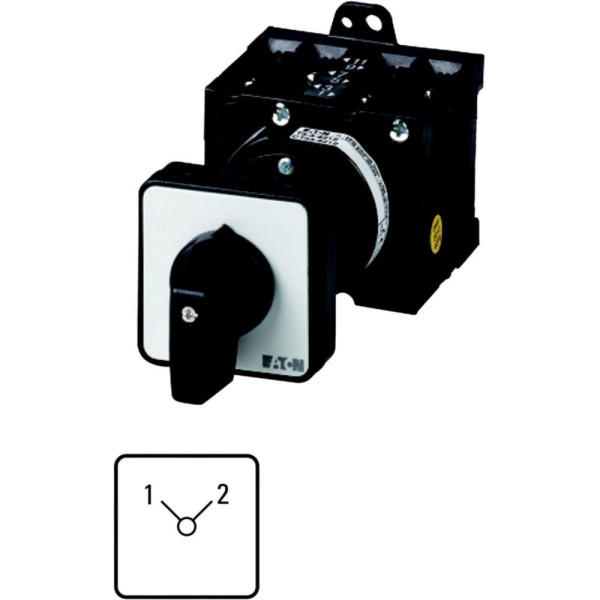 Inverseur, contacts: 4, 32a, 1-2, 90°, à accrochage, encastré, fixation arrière (T3-2-8221/Z)