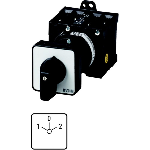 Inverseur, cont.: 2, 32a, 1-0-2, 60°, à accrochage, encastré, fixation arrière (T3-1-8210/Z)