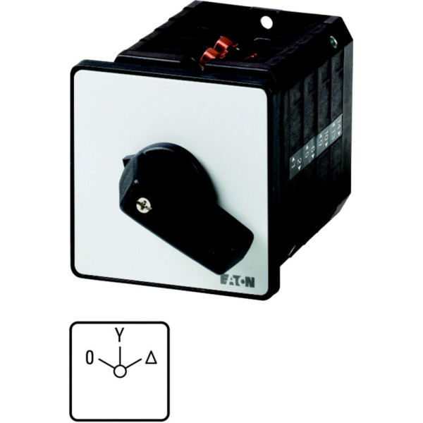 Commutateur étoile-triangle, cont.: 8, 100a, 0-y-d, 60°, à accrochage, encastré (T5-4-8410/E)