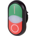 Bouton-poussoir double avec élement del, vert i/blanc/rouge 0 (M22S-DDL-GR-X1/X0)