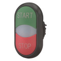 Bouton-poussoir double avec élement del, vert start/blanc/rouge stop (M22S-DDL-GR-GB1/GB0)