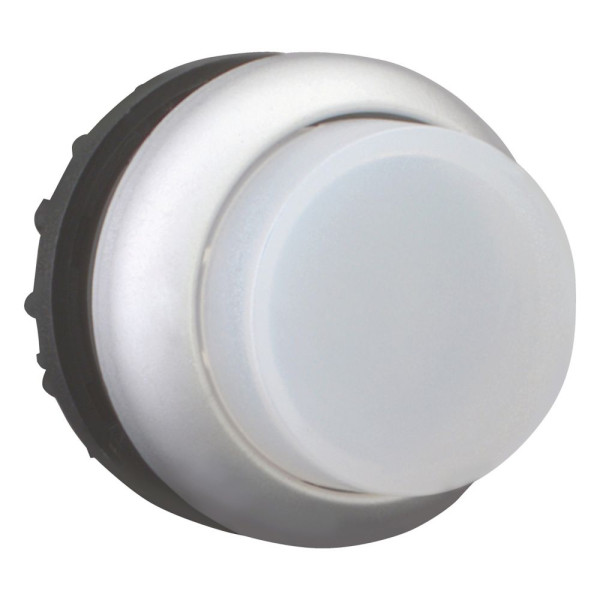 Bouton-poussoir lumineux, saillant, blanc, à accrochage (M22-DRLH-W)