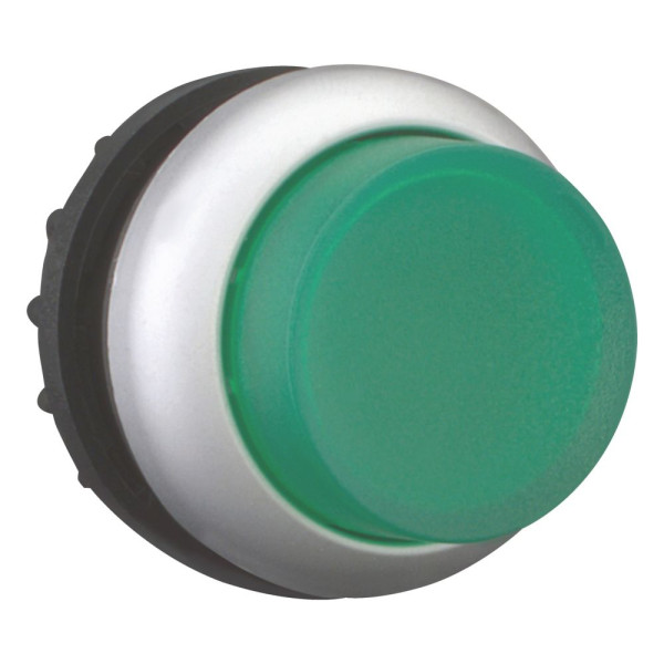 Bouton-poussoir lumineux, saillant, vert, à accrochage (M22-DRLH-G)